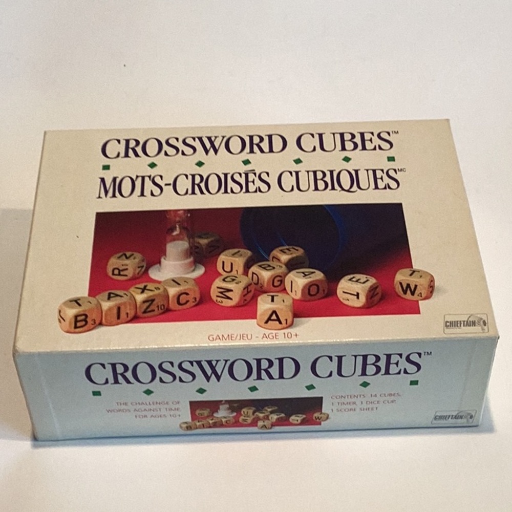 Vintage Crossword Cubes Game